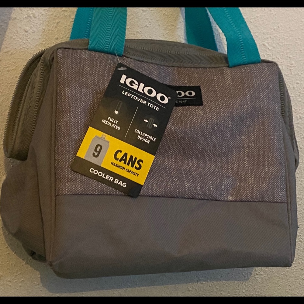 IGLOO Leftover Tote - Grey/Turquoise